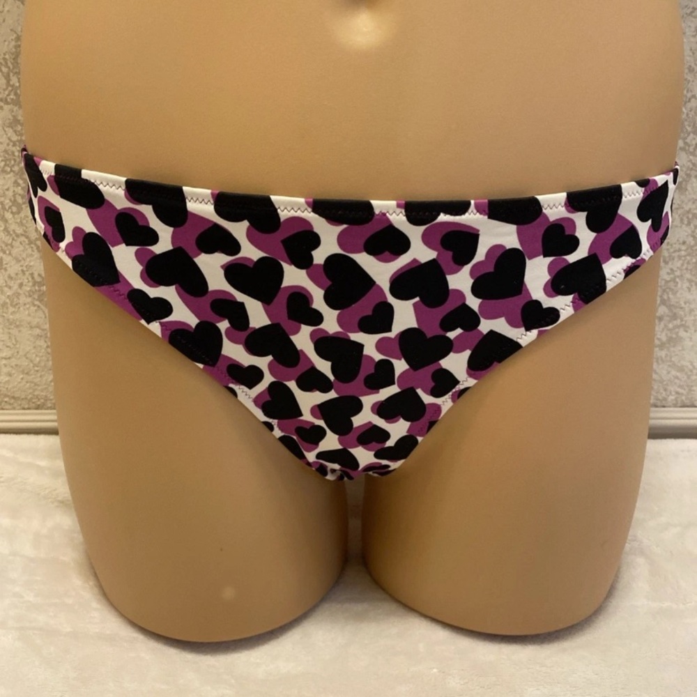 Victoria's Secret Black and Purple Heart Bandeau Bikini - Picture 6 of 16